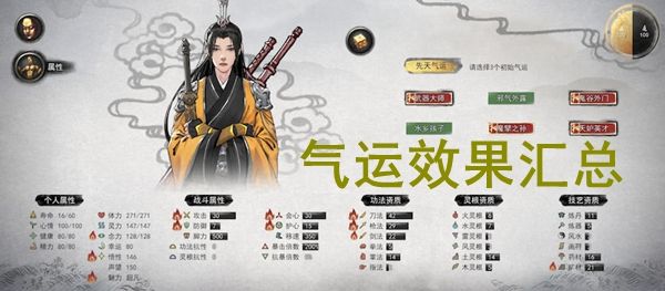 鬼谷八荒先天气运一览 先天气运排名介绍[多图]图片1