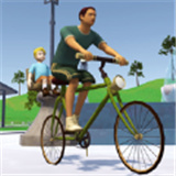 爸爸送儿子上学