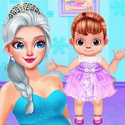 妈妈照顾小婴儿游戏